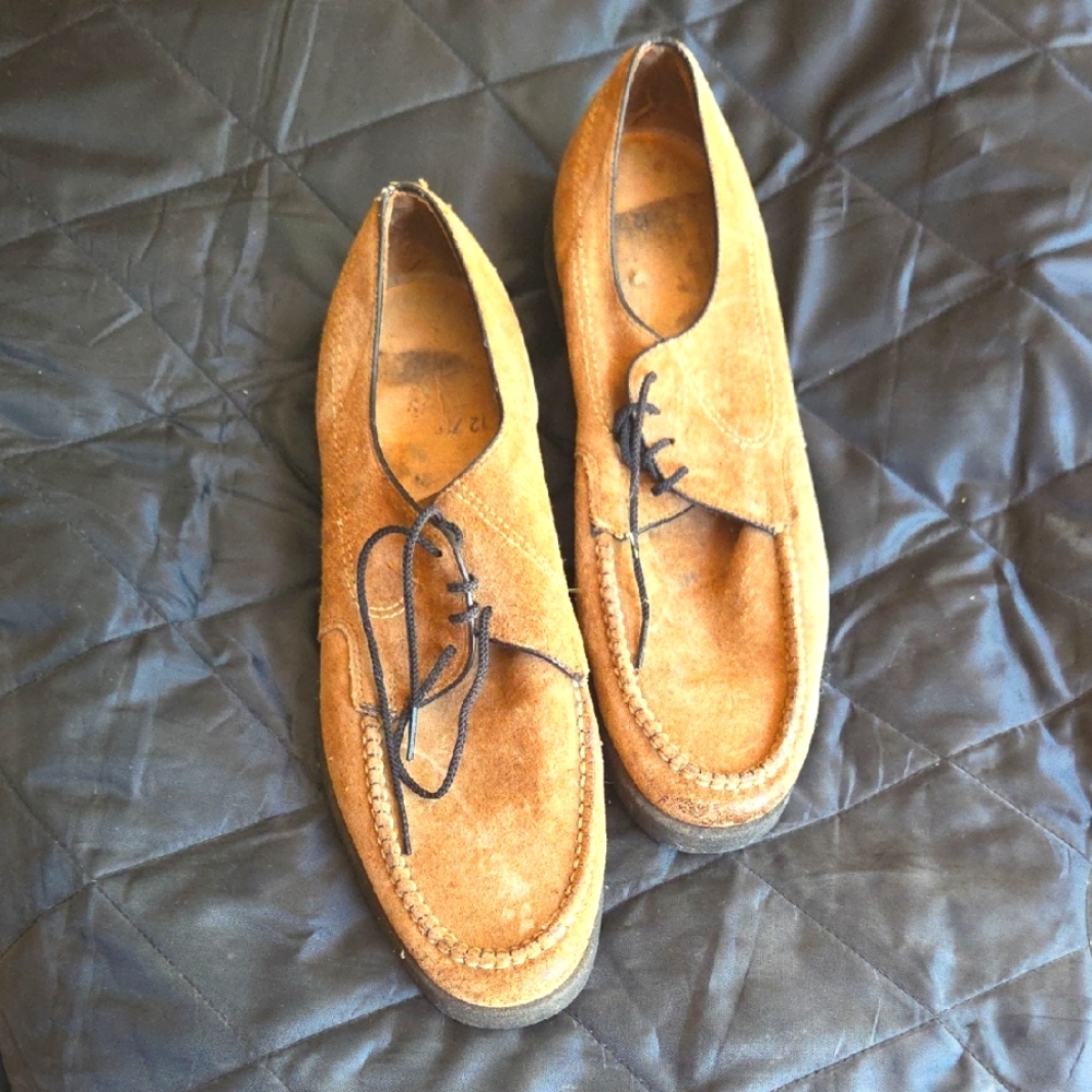Hush Puppies Men's Brown Suede Golf Shoes
